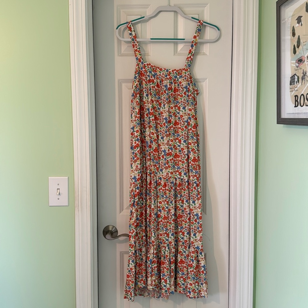 Calf length floral dress